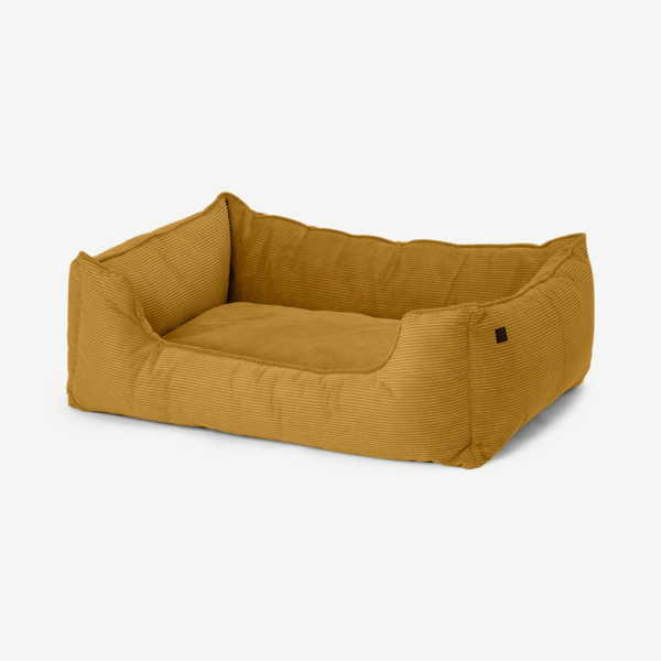 Kysler Pet Bed, Medium, Mustard Corduroy